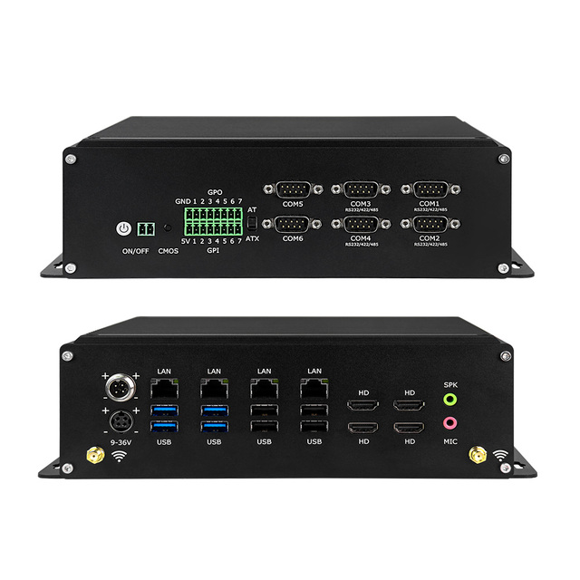 Industrial Mini PC I7 10870H 10750H 4LAN 8USB 4HD Display 6COM 14GPIO RS422 RS485 DDR4 RAM MAX 32GB Business Mini PCS