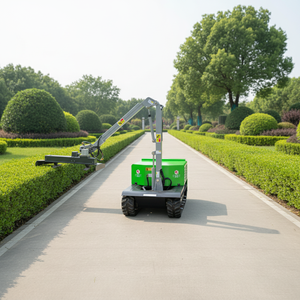 Machine de taille d'arbres électrique hydraulique sur chenilles avec <span class=keywords><strong>bras</strong></span> télescopique, coupe-arbre à batterie pour grandes exploitations agricoles et vergers - Product Image 1