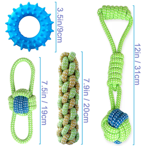 Jouet en corde tricotée résistante pour chien, jouet interactif à mâcher pour animaux de compagnie, corde en coton pour l'entraînement extérieur des chiens - Product Image 3