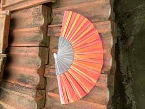 Custom PVC 23 CM Rave Clack Hand Fan Bulk Festivals Folding Shade Hand Fan - Product Image 5