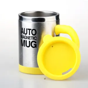 Caneca de café elétrica de aço inoxidável de alta qualidade com agitação automática, caneca de café elétrica para escritório