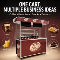 Stand de restauration mobile et portable pour marché nocturne avec table extensible pliable, idées de conception de chariot à burgers pliable pour petites entreprises