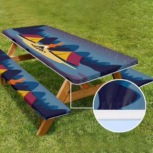 72x28 Zoll 3Pcs Elastic Fitted Recta ngle Printed Öl dicht Wasserdicht Camping Picknick Tischdecken Tischdecke und Tischdecken Set - Product Image 1