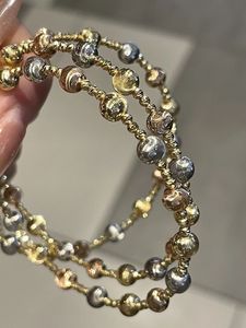 Xinfly - Pulsera de Cadena con Cuentas de Oro Amarillo de 18K, Diseño Moderno y Elegante para Mujer, Joyería Fina al por Mayor - Product Image 2