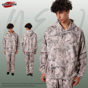 Sudadera con Capucha Extra Grande de Camuflaje Vintage con Estampado por Transferencia Térmica, Ropa Urbana de Invierno para Hombre - Product Image 3