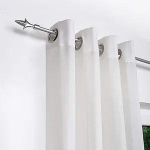 Khuyến mãi giá rẻ nhất giá phòng khách cửa sổ trang trí, sắt đôi Rod Rèm cực ống, Curtain Rod với phụ kiện Set