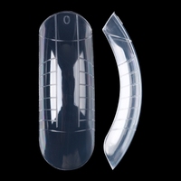 Formes à ongles en gel réutilisables de haute qualité, forme carrée incurvée, double forme, pour extensions d'ongles artificiels