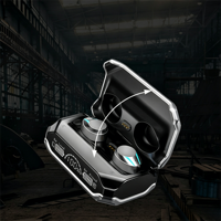 Earbud Nirkabel TWS Gaya Mecha Headset Gaming Wireless 6.0 Layar LED Digital Peredam Kebisingan Dengan Mikrofon