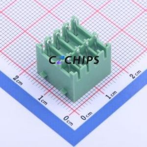 KF2EDGKVG-3.5-2*4P Plug-in Terminal Block Through hole,P=3.5mm Connector Board-to-Board / Socket - Closed Snap Fixing 2x4P 3.5mm - Product Image 2