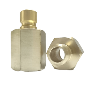 Hình lục giác núm vú đồng thau nữ để nam <span class=keywords><strong>NPT</strong></span> chủ đề ống khớp nối phụ kiện với xử lý bề mặt mịn - Product Image 3