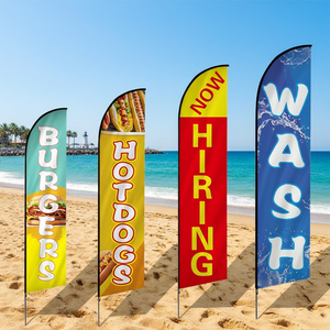 Banderas Voladoras Publicitarias para Eventos Deportivos, Diseño Gratuito de Fábrica Pdyear, Banderas de Playa Personalizadas Tipo <span class=keywords><strong>Bali</strong></span> Bow Sail Swooper, Banderas de Lágrima - Product Image 5