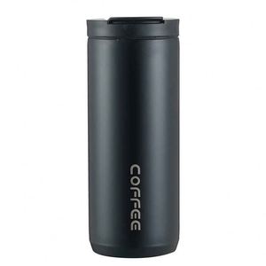 CORPGE Stainless Steel Vacuum Tumbler Double Wall Insulated Travel <b>Mug</b> Black Minimalist Design With Lid - Product Image 1