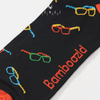 Kaos Kaki Bambu Pria Antibakteri Ramah Lingkungan Cetak Logo Kartun Rajutan Musim Gugur Modis Nyaman