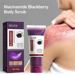 EELHOE 60g Gommage corporel à la niacinamide et à la mûre, hydratant, éclaircissant, adoucissant, lissant, exfoliant, nettoyant les impuretés - Product Image 2