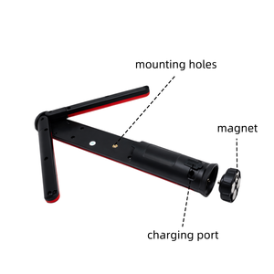 Bâton <span class=keywords><strong>de</strong></span> signalisation LED rechargeable avec flèches directionnelles, modes clignotants, base magnétique, pour travaux routiers et urgences - Product Image 2