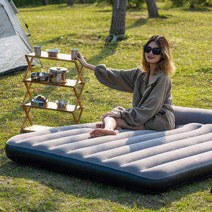 Colchón inflable doble, grueso, rectangular, portátil, para acampar, uso en exteriores y en el hogar. - Product Image 1