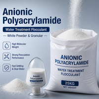 Poliacrilamida Aniónica Floculante, Peso Molecular de 12 Millones, Polvo Blanco