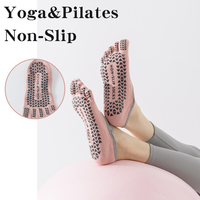 Chaussettes de yoga à cinq doigts pour adultes, antidérapantes, professionnelles, pour sports d'intérieur, danse, Pilates, avec sangle et revers, idéales pour l'été