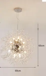 Lustre en cristal moderne décoratif d'intérieur, hôtel, villa, rond, 8, 9, 12, 16 ampoules, vente en gros