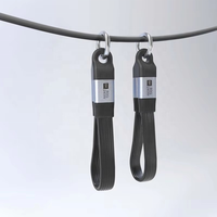 Câble USB Type C court de 13cm avec porte-clés Portable USB4 80Gbps Données 240W PD Charge 8K 60Hz UHD Vidéo pour Power Bank