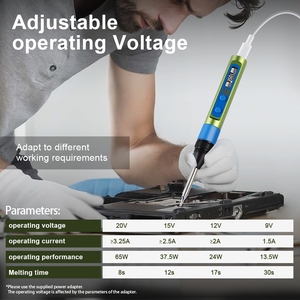 NEW Arrival PD 65W Type C <strong>Mini</strong> Smart Electric Iron Tip Replacement for HS01 TS100 PINE 64 - Product Image 3