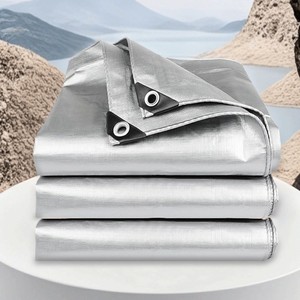 PE-Plane Doppelt Versilbert 120g 150g 160g 180g Wasserdichter Stoff Hof-Regenschutz UV-beständige Polyethylen-Plane - Product Image 1