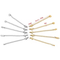 Extender PVD plaqué or en acier inoxydable fermoir mousqueton breloque coeur Logo personnalisé médaille bijoux accessoire Extender chaîne résultats