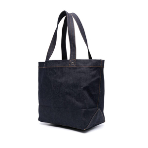 Sac à main en denim léger au design personnalisé, sac fourre-tout en toile de coton denim basique à grande capacité, fait à la main - Product Image 2