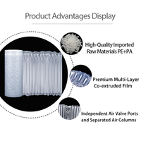 Rouleau de film bulle de 300 mètres pour matériau de rembourrage protecteur, colonne de coussin d'air gonflable recyclable