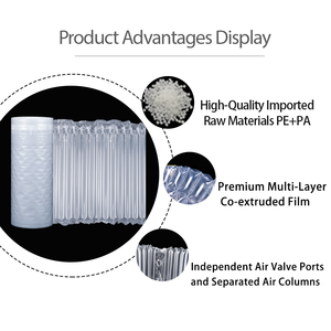 300 Meter <strong>Bubble</strong> Buffer <strong>Wrap</strong> for Protective Cushioning Material <strong>Recyclable</strong> Inflatable Air Cushion Column Roll - Product Image 3