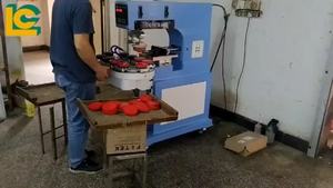 पैड प्रिंटर 2 रंग बड़ा स्याही कप कन्वेयर बेल्ट प्रिंटिंग मशीन प्लास्टिक उत्पाद खिलौना बोतल ढक्कन के लिए - Product Image 3