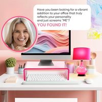 Support de moniteur en acrylique rose clair et rehausseur de bureau Support d'ordinateur et d'ordinateur portable rose Supports d'affichage élégants