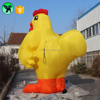 Coq gonflable jaune personnalisé, poulet gonflable, décoration pour éclairage d'événements, en solde, de 5m, A7456