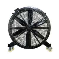 1M 1,25M 1,5M 4-Rad Leistungsstarker Hochleistungs-Axial-Bodenventilator mit Kugellager und Touch-Steuerung, großer mobiler Ventilator