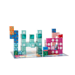 Hoge Kwaliteit 3d Magnetische Bouwstenen Set Creatieve Diy Wereld Magneet Kubus Plastic Materiaal - Product Image 2