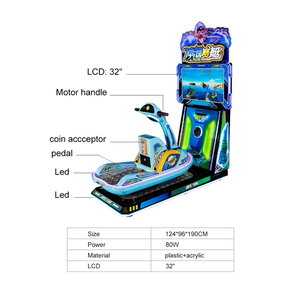 Machine de <span class=keywords><strong>jeu</strong></span> d'arcade à monnayeur sur le thème du bateau de surf, personnalisable en anglais - Product Image 2