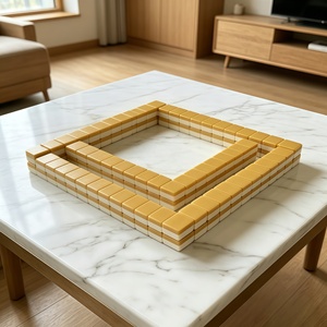 Jeu de Mahjong de Luxe Américain 160 Tuiles en Plastique, Fabrication OEM ESC, avec Table de Jeu Portable pour 4 Joueurs - Product Image 1