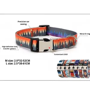 <span class=keywords><strong>Collar</strong></span> para Mascotas de Poliéster con Transferencia de Calor, Superventas Transfronterizo, Universal para Perros y Gatos con Hebilla Semi-Metálica - Product Image 4
