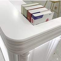 Meubles de bureau écologiques de haute qualité, modernes, OEM, comptoir de réception, comptoir de caisse pour centre commercial, salon de beauté, hôtel