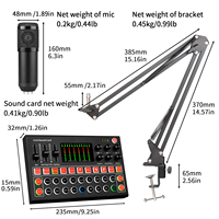 BG4 utilisé métal carte son Interface Audio USB externe fonction en direct Microphone 2 canaux noir