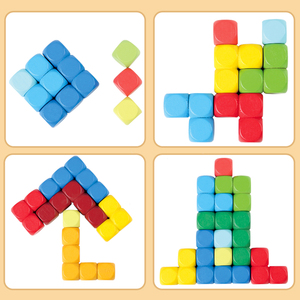 Bloques <span class=keywords><strong>de</strong></span> Construcción <span class=keywords><strong>de</strong></span> Madera al por Mayor, Cubo <span class=keywords><strong>de</strong></span> Rompecabezas Arcoíris, Juguete Educativo Ecológico DIY para la Educación Temprana y el Desarrollo del Pensamiento - Product Image 2