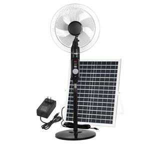 พัดลมตั้งโต๊ะขนาดเล็กแบบพกพา DC/AC พร้อมไฟ LED สำหรับกลางคืน รุ่น LD-1214 พัดลมพลังงานแสงอาทิตย์ - Product Image 4