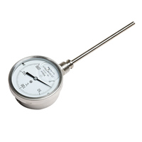 Thermomètre industriel bimétallique de haute qualité, série 4 pouces, cadran 316, rempli d'huile, antichoc, en acier inoxydable