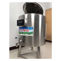 Machine de pasteurisation de lait 10L à prix d'usine, machine de pasteurisation 500L avec réservoir de refroidissement pour le lait