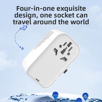 Worldplug Adaptateur de voyage universel tout-en-un Chargeur mural à port USB de type C avec chargeur à démarrage rapide EU,UK,USA,AU GaN PD