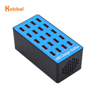 Estación de Carga USB de 20 Puertos y 100W, Cargador de Escritorio con Salida de 5V/20A y Corriente de 2A, Material ABS, Cargador de Teléfono para Auriculares - Product Image 3