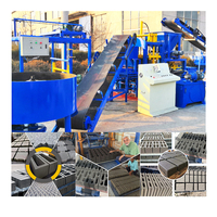 Machine automatique hydraulique Hongfan QT4-15 pour la fabrication de briques creuses et de pavés autobloquants avec moteur à engrenages PLC