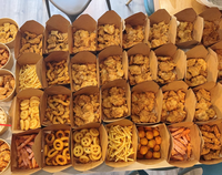 Boîtes à emporter personnalisées pour la restauration rapide, en carton recyclé alimentaire, avec paillettes, pour poulet frit et hamburgers
