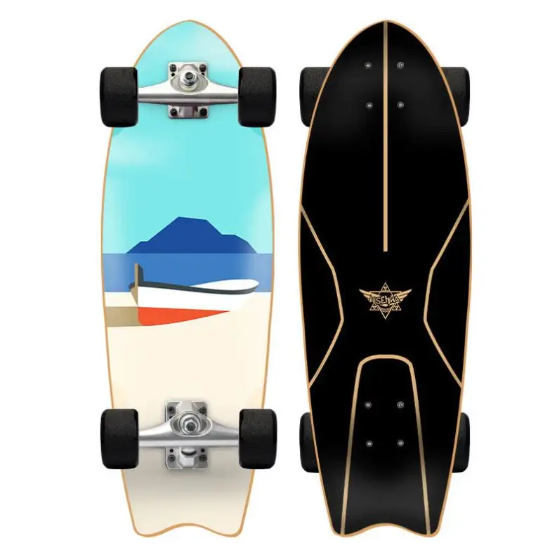 Surf Skate S7 CX7 CX4 Land Carver Surfskate 7ชั้น,กระดานสเก็ตบอร์ดลายเมเปิ้ลแคนาดา