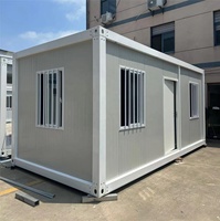 Conteneur maritime pliable et mobile de 20 pieds, préfabriqué, modulaire, pour maison, bureau ou bâtiment, design moderne du milieu du siècle, en acier, à montage rapide